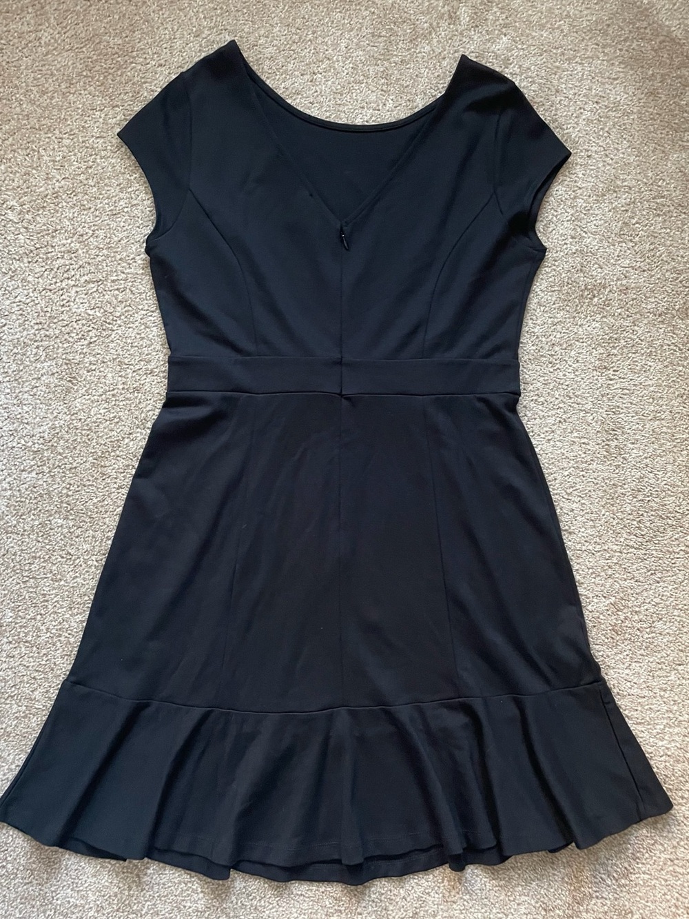 LOFT Ponte Flounce Flair Dress - Picture 6 of 9